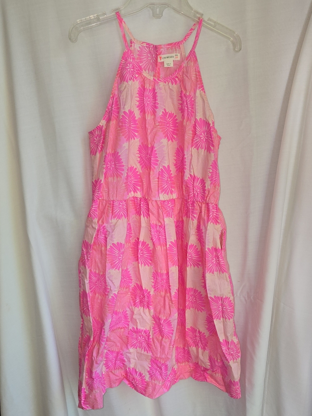 Crewcuts Pink Floral Halter Dress